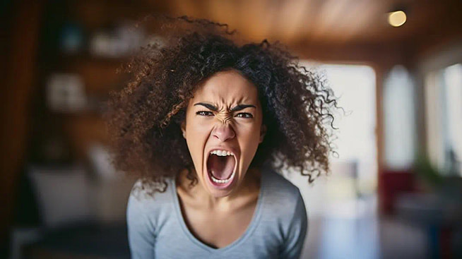 anger-as-secondary-emotion A angry woman screaming with severe anger