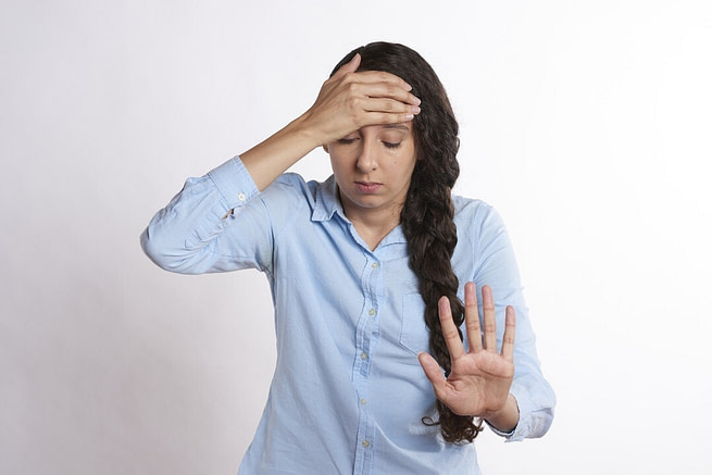1563898841935 A distressful woman saying no