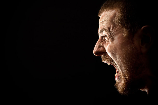 Anger-1 A angry man's face