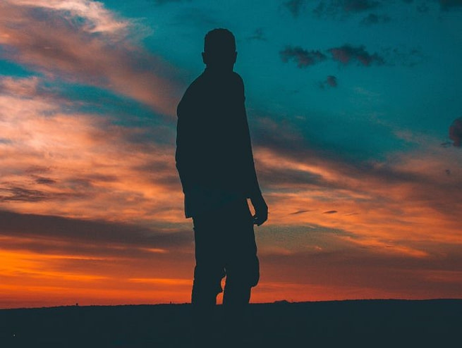 suburban-silhouette-bennie-700 A man in the sunset